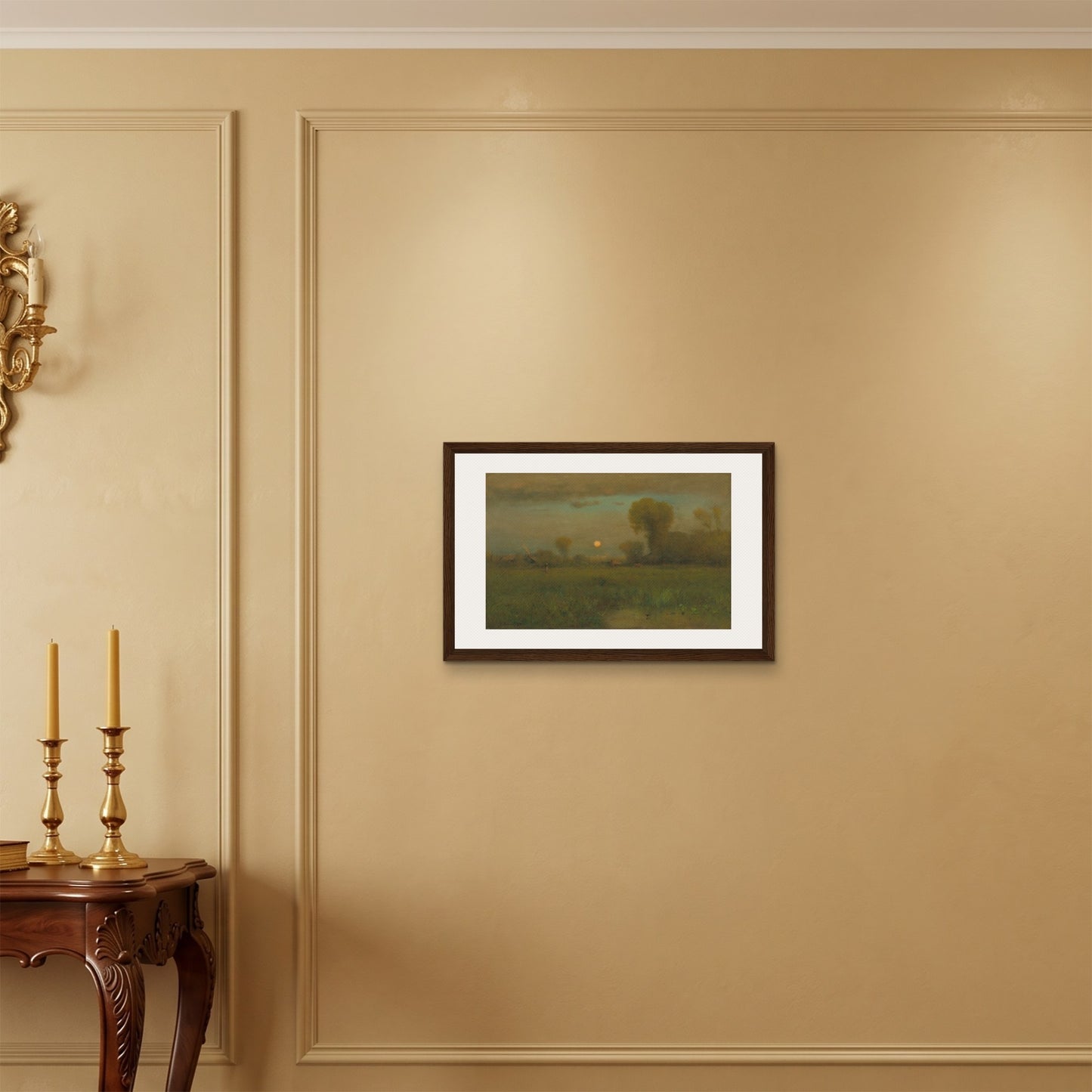 Orlonzo - FRAMED CANVAS DARK WOOD 6040cm2416 ROOM