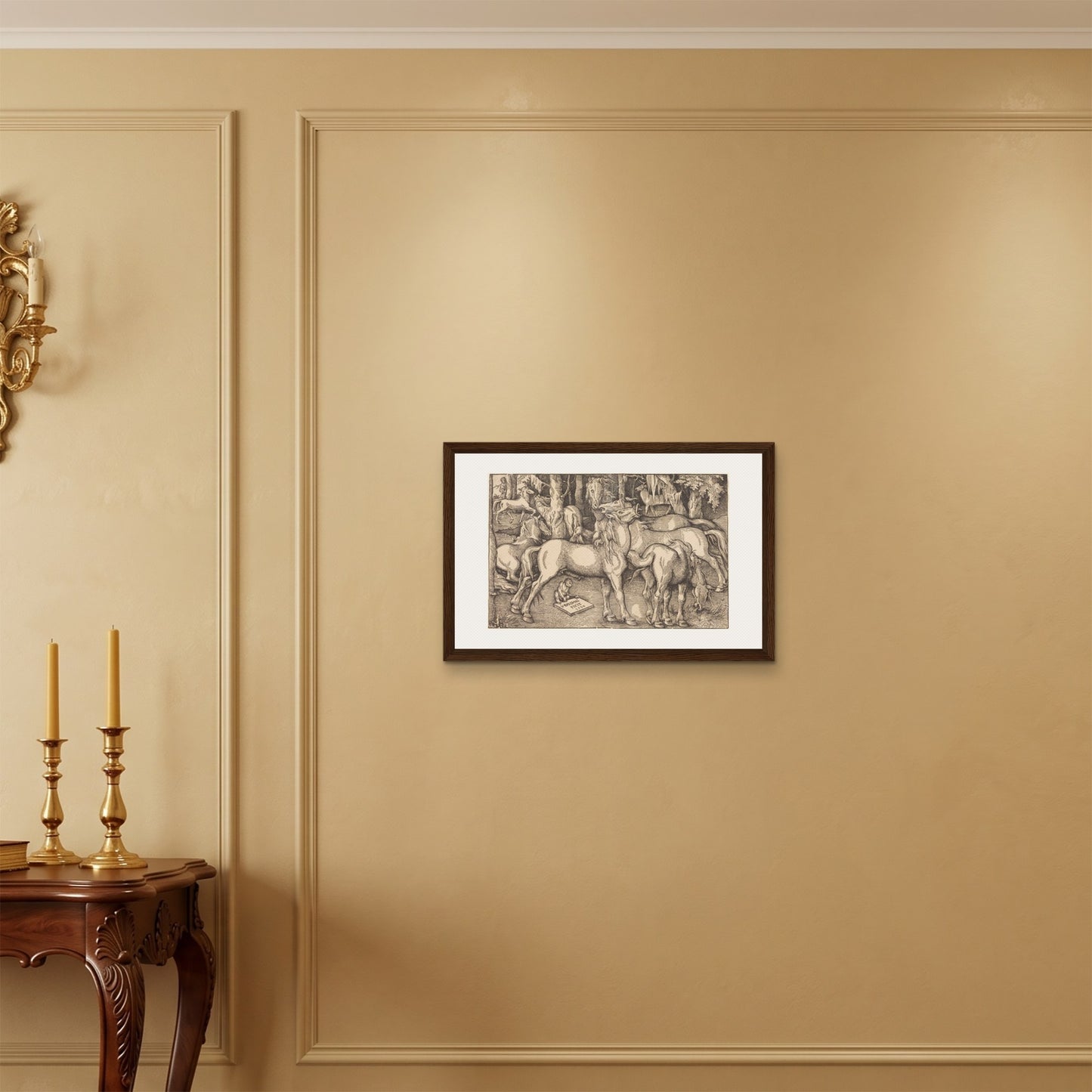 Orlonzo - FRAMED CANVAS DARK WOOD 6040cm2416 ROOM