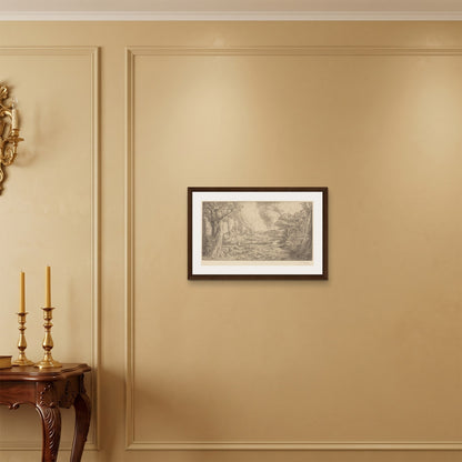 Orlonzo - FRAMED CANVAS DARK WOOD 6040cm2416 ROOM