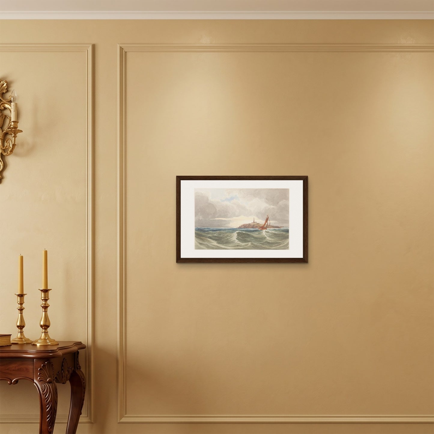 Orlonzo - FRAMED CANVAS DARK WOOD 6040cm2416 ROOM