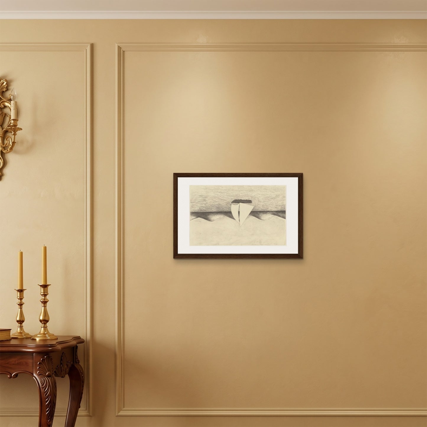 Orlonzo - FRAMED CANVAS DARK WOOD 6040cm2416 ROOM