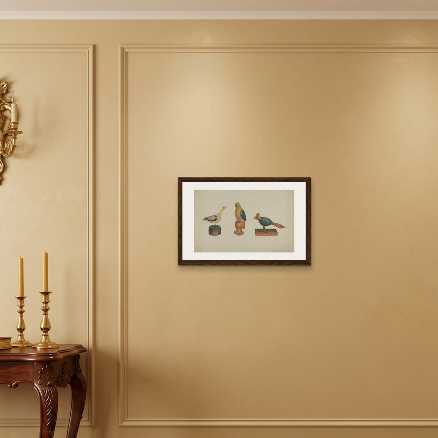 Orlonzo - FRAMED CANVAS DARK WOOD 6040cm2416 ROOM