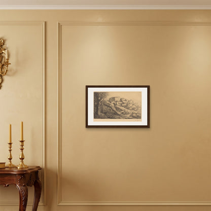Orlonzo - FRAMED CANVAS DARK WOOD 6040cm2416 ROOM