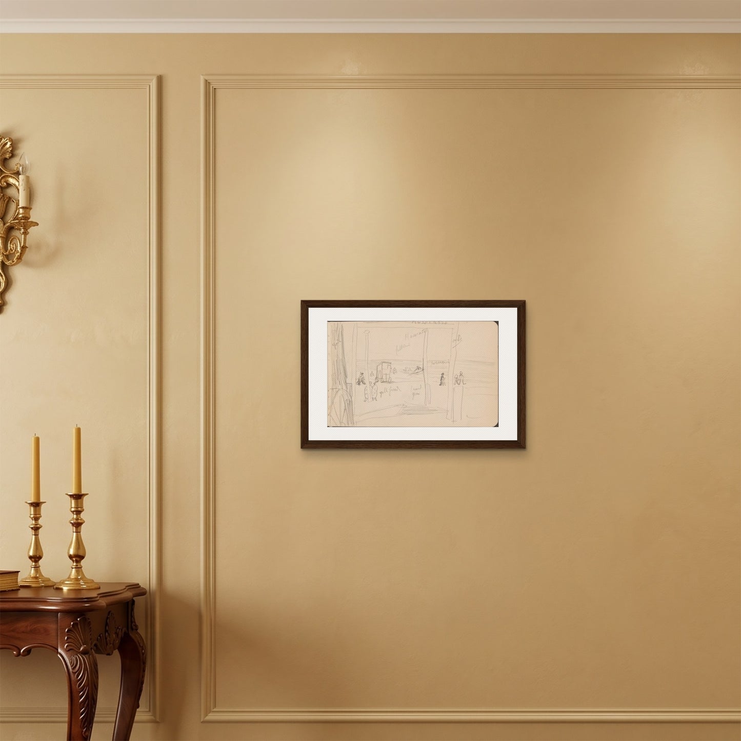 Orlonzo - FRAMED CANVAS DARK WOOD 6040cm2416 ROOM