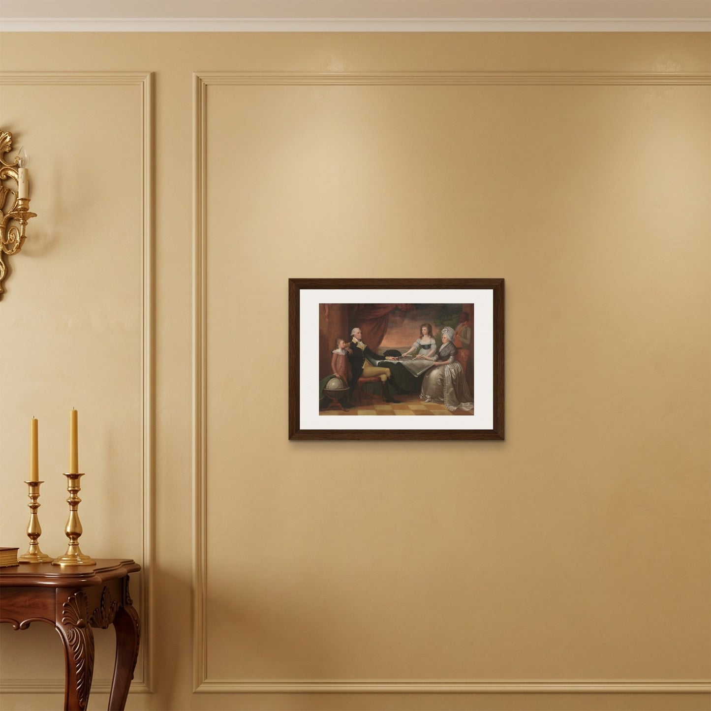 Orlonzo - FRAMED CANVAS DARK WOOD 6045cm2418 ROOM