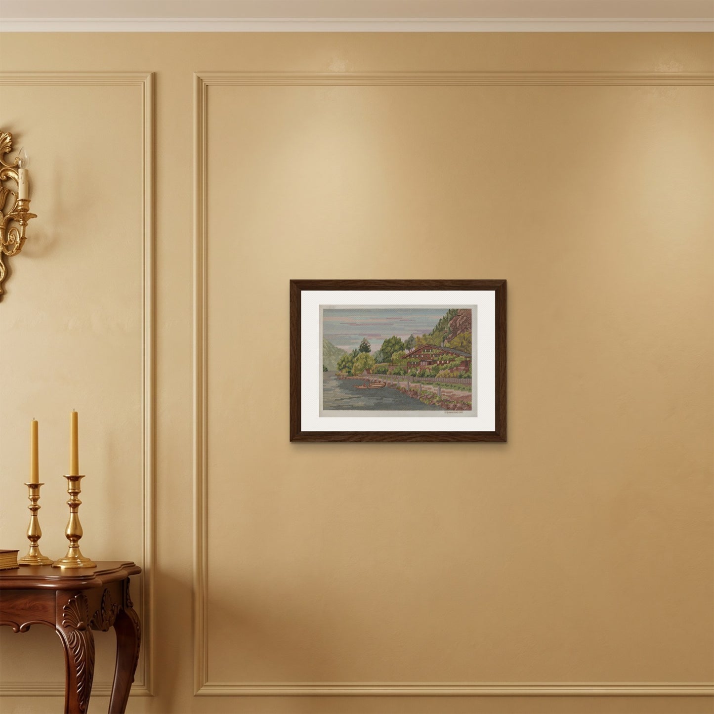 Orlonzo - FRAMED CANVAS DARK WOOD 6045cm2418 ROOM