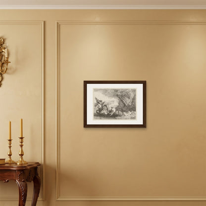 Orlonzo - FRAMED CANVAS DARK WOOD 6045cm2418 ROOM