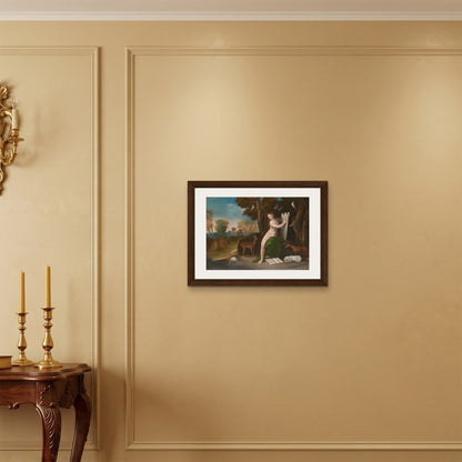 Orlonzo - FRAMED CANVAS DARK WOOD 6045cm2418 ROOM