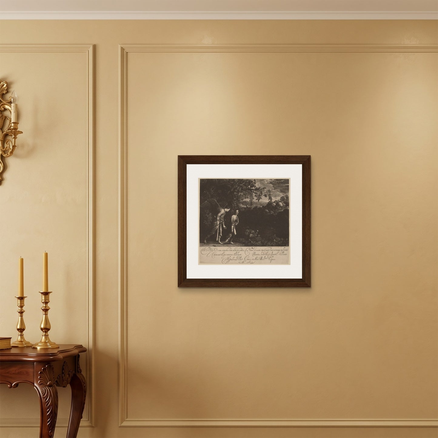 Orlonzo - FRAMED CANVAS DARK WOOD 6060cm2424 ROOM