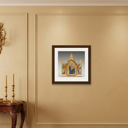 Orlonzo - FRAMED CANVAS DARK WOOD 60x60cm24x24 ROOM