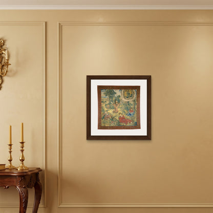 Orlonzo - FRAMED CANVAS DARK WOOD 60x60cm24x24 ROOM