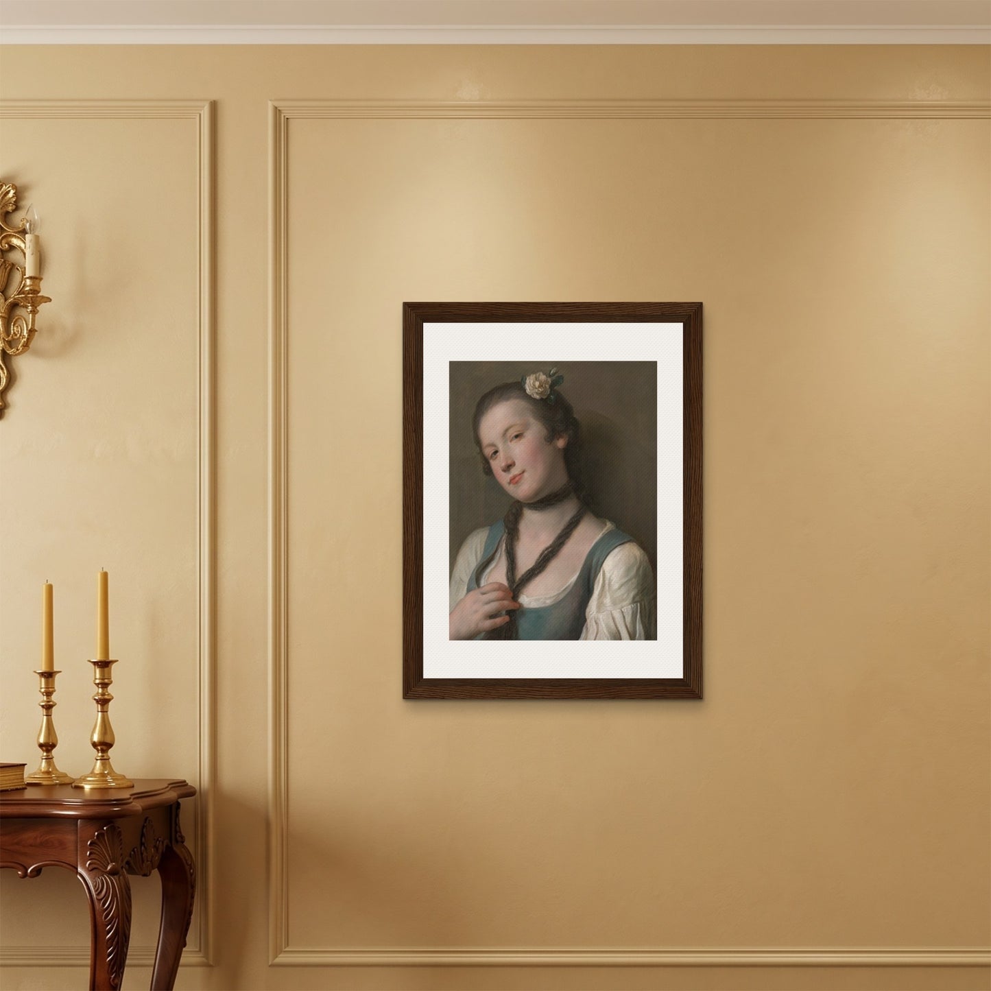 Orlonzo - FRAMED CANVAS DARK WOOD 60x80cm24x32 ROOM