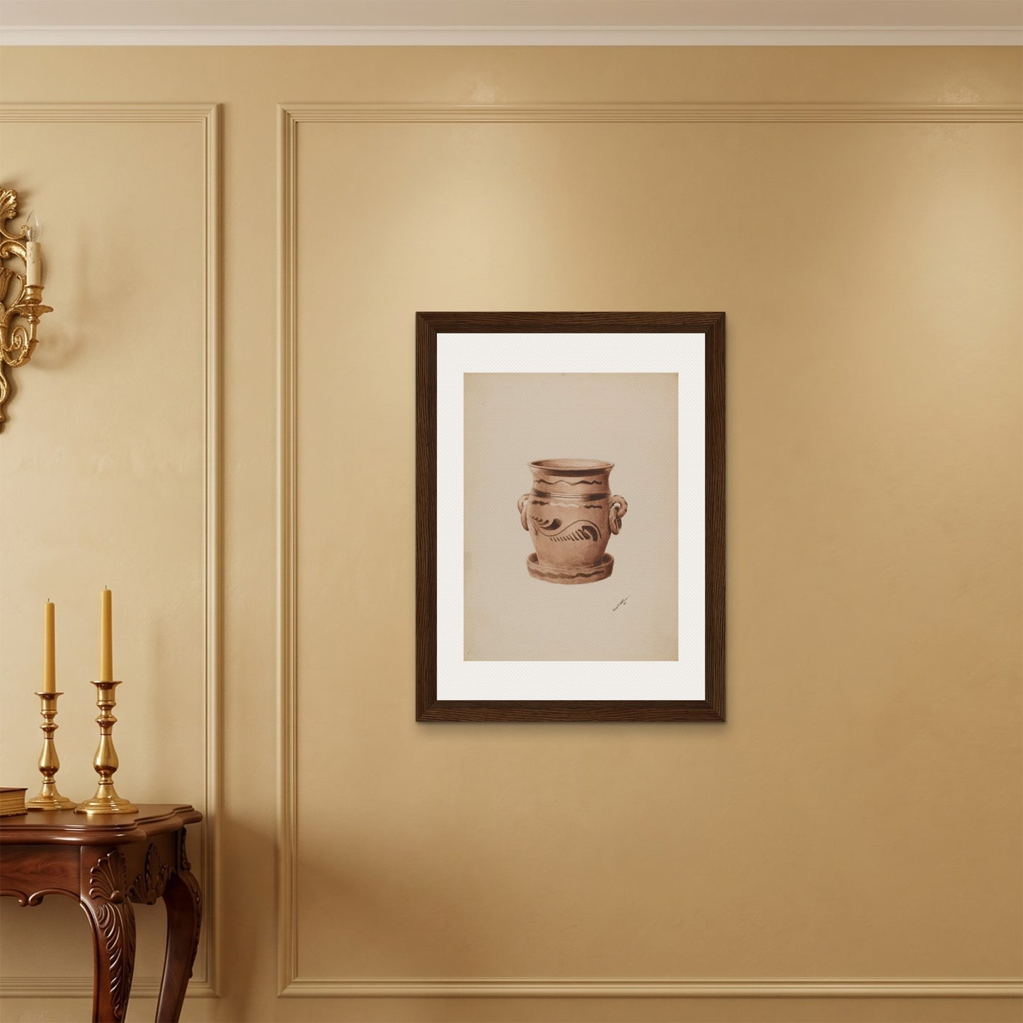 Orlonzo - FRAMED CANVAS DARK WOOD 60x80cm24x32 ROOM