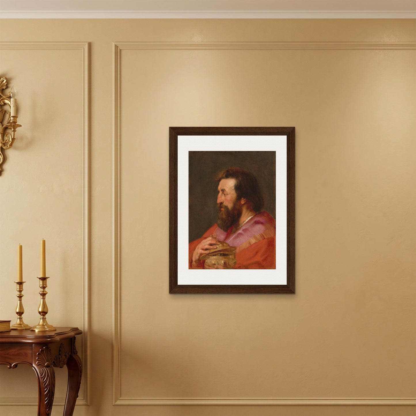 Orlonzo - FRAMED CANVAS DARK WOOD 60x80cm24x32 ROOM