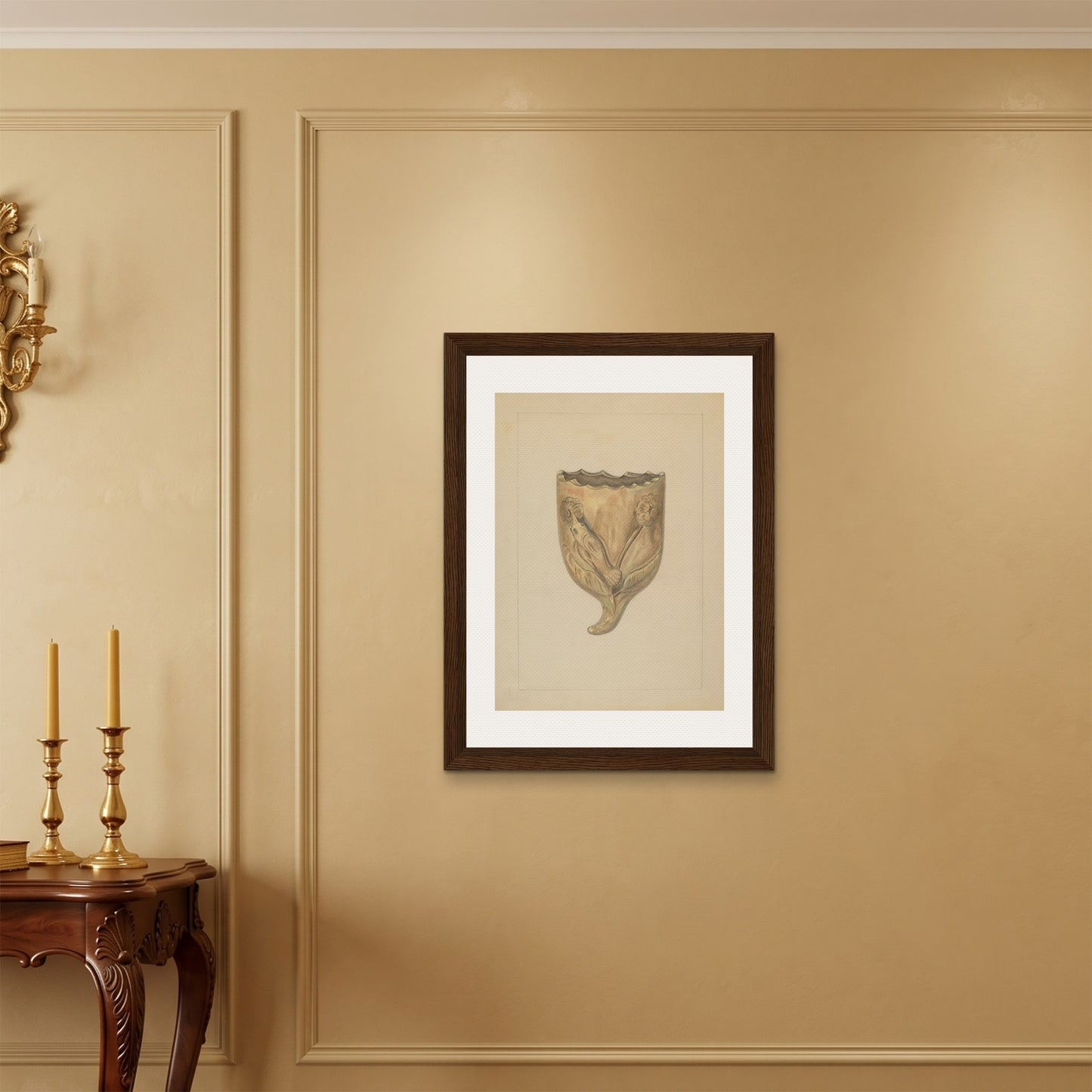 Orlonzo - FRAMED CANVAS DARK WOOD 60x80cm24x32 ROOM