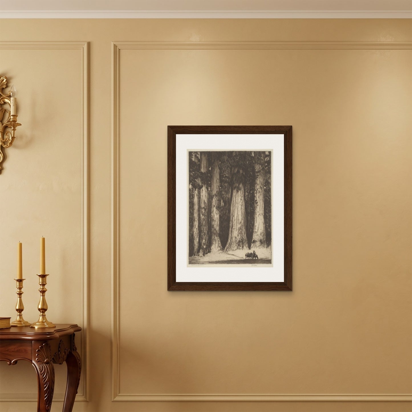 Orlonzo - FRAMED CANVAS DARK WOOD 60x80cm24x32 ROOM