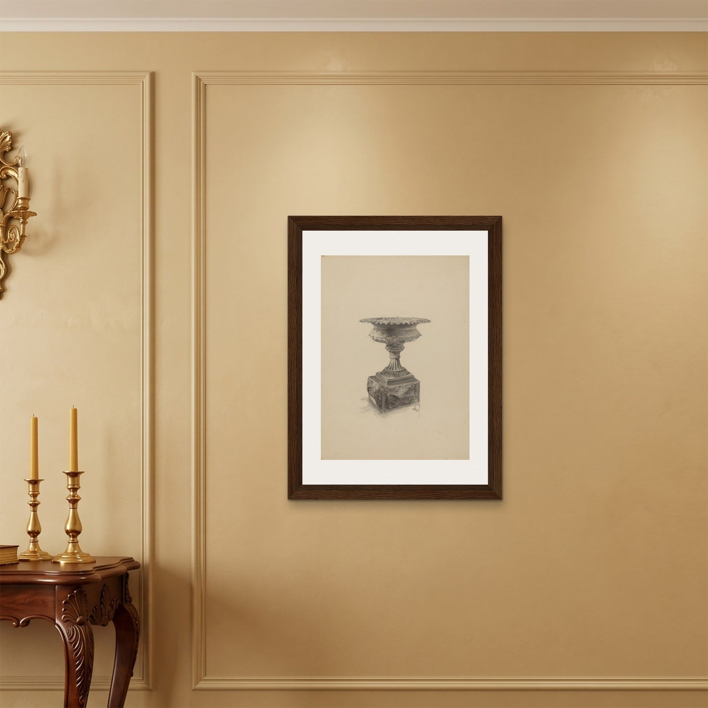 Orlonzo - FRAMED CANVAS DARK WOOD 60x80cm24x32 ROOM