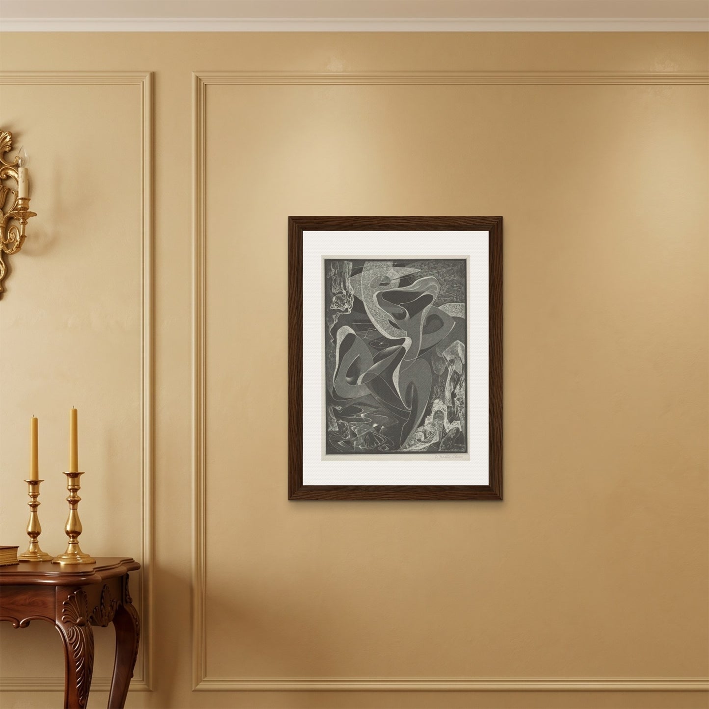 Orlonzo - FRAMED CANVAS DARK WOOD 60x80cm24x32 ROOM