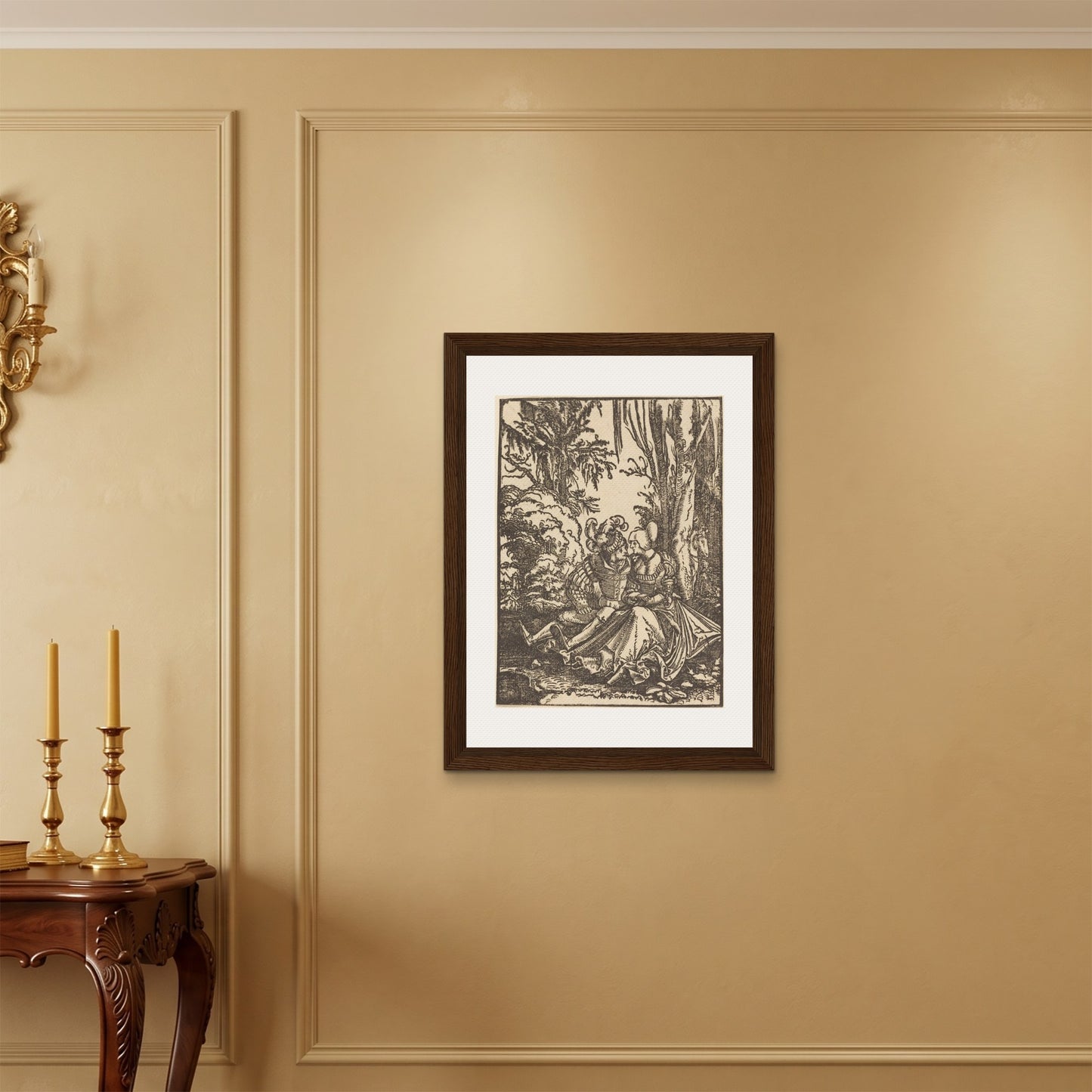 Orlonzo - FRAMED CANVAS DARK WOOD 60x80cm24x32 ROOM