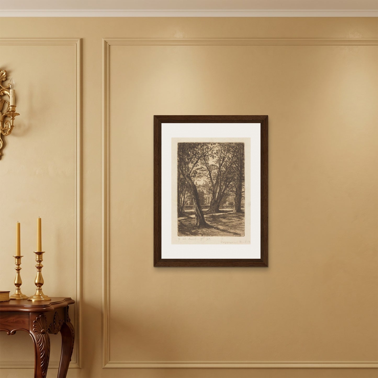 Orlonzo - FRAMED CANVAS DARK WOOD 60x80cm24x32 ROOM
