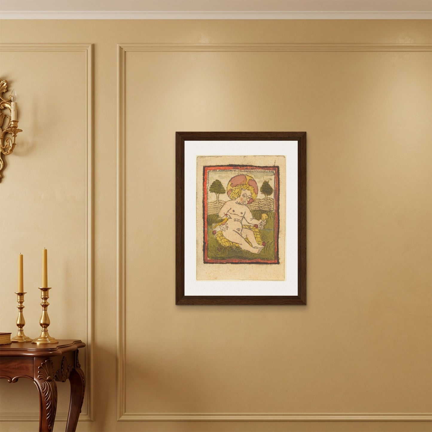 Orlonzo - FRAMED CANVAS DARK WOOD 60x80cm24x32 ROOM