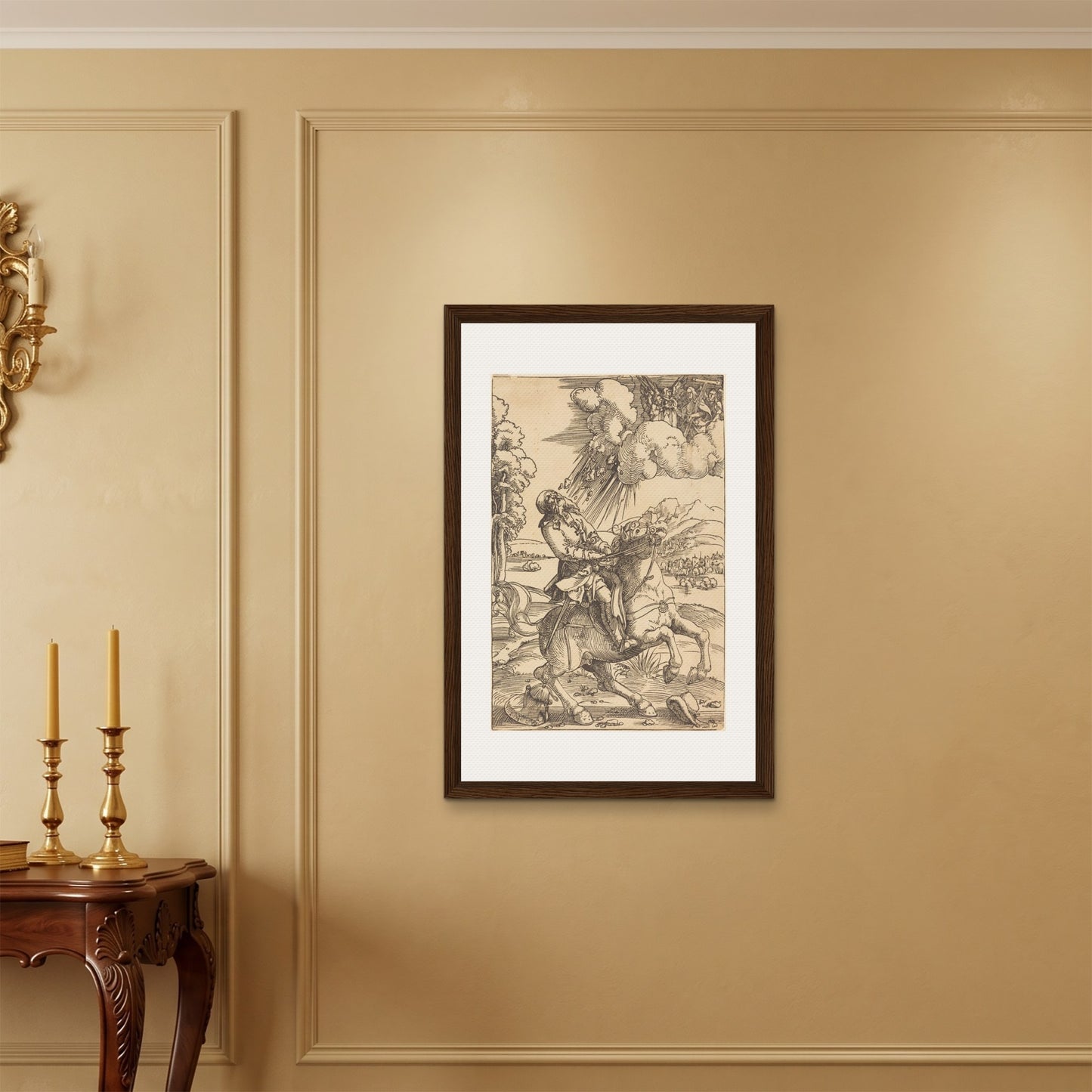 Orlonzo - FRAMED CANVAS DARK WOOD 60x90cm24x36 ROOM