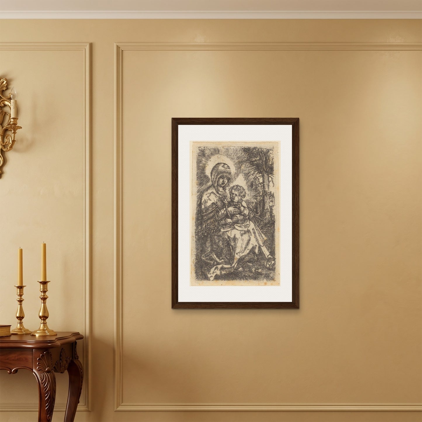 Orlonzo - FRAMED CANVAS DARK WOOD 60x90cm24x36 ROOM