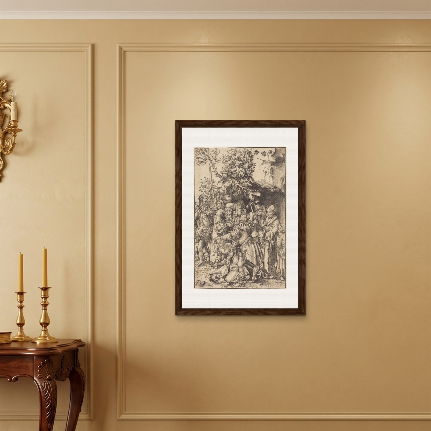 Orlonzo - FRAMED CANVAS DARK WOOD 60x90cm24x36 ROOM