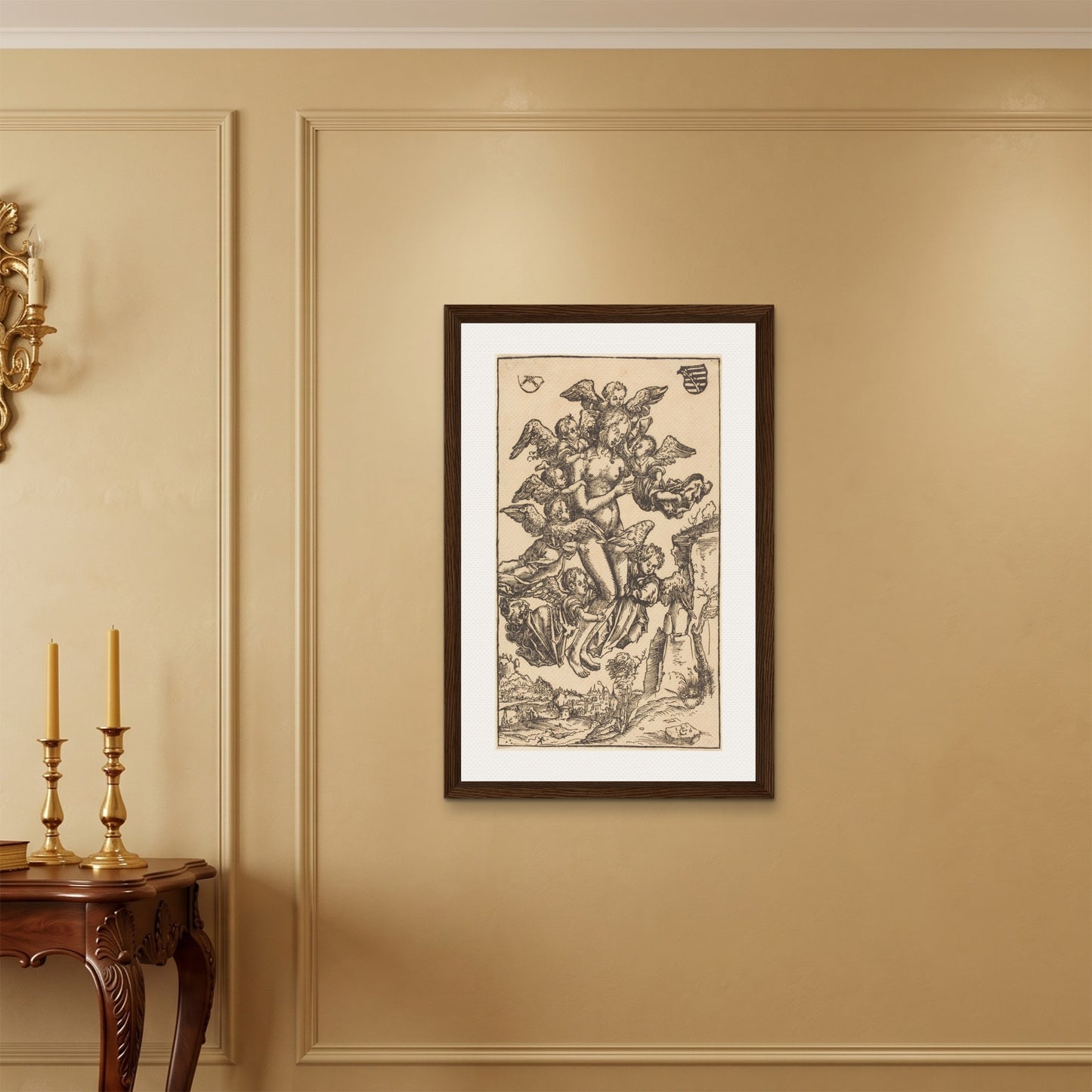 Orlonzo - FRAMED CANVAS DARK WOOD 60x90cm24x36 ROOM