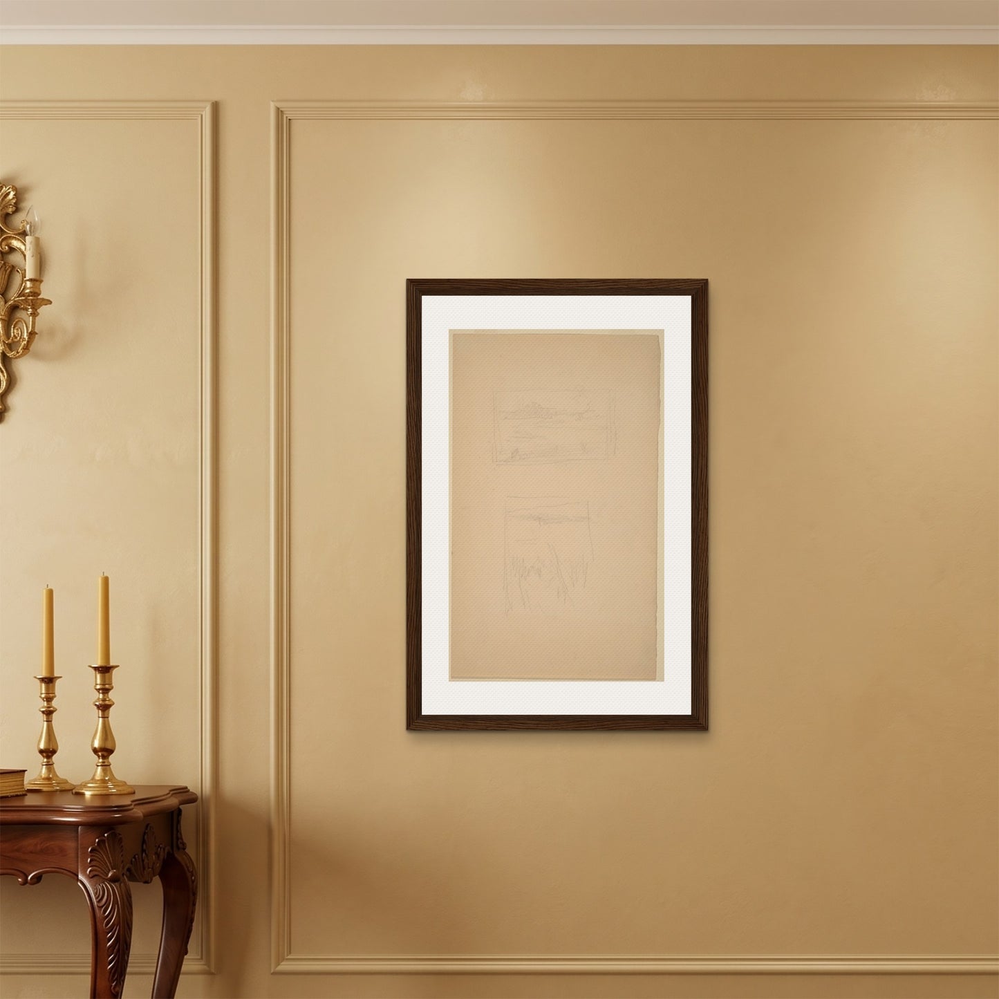 Orlonzo - FRAMED CANVAS DARK WOOD 60x90cm24x36 ROOM