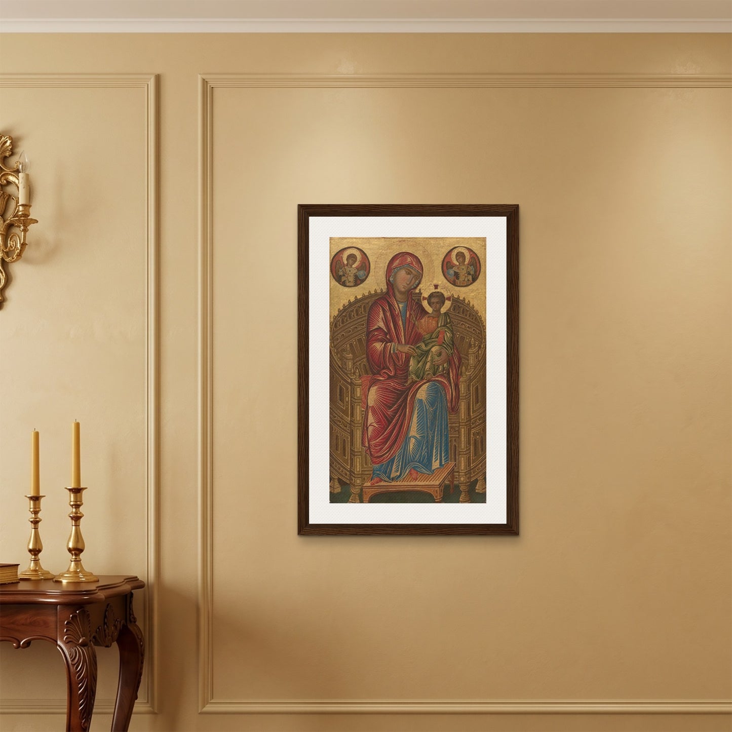 Orlonzo - FRAMED CANVAS DARK WOOD 60x90cm24x36 ROOM