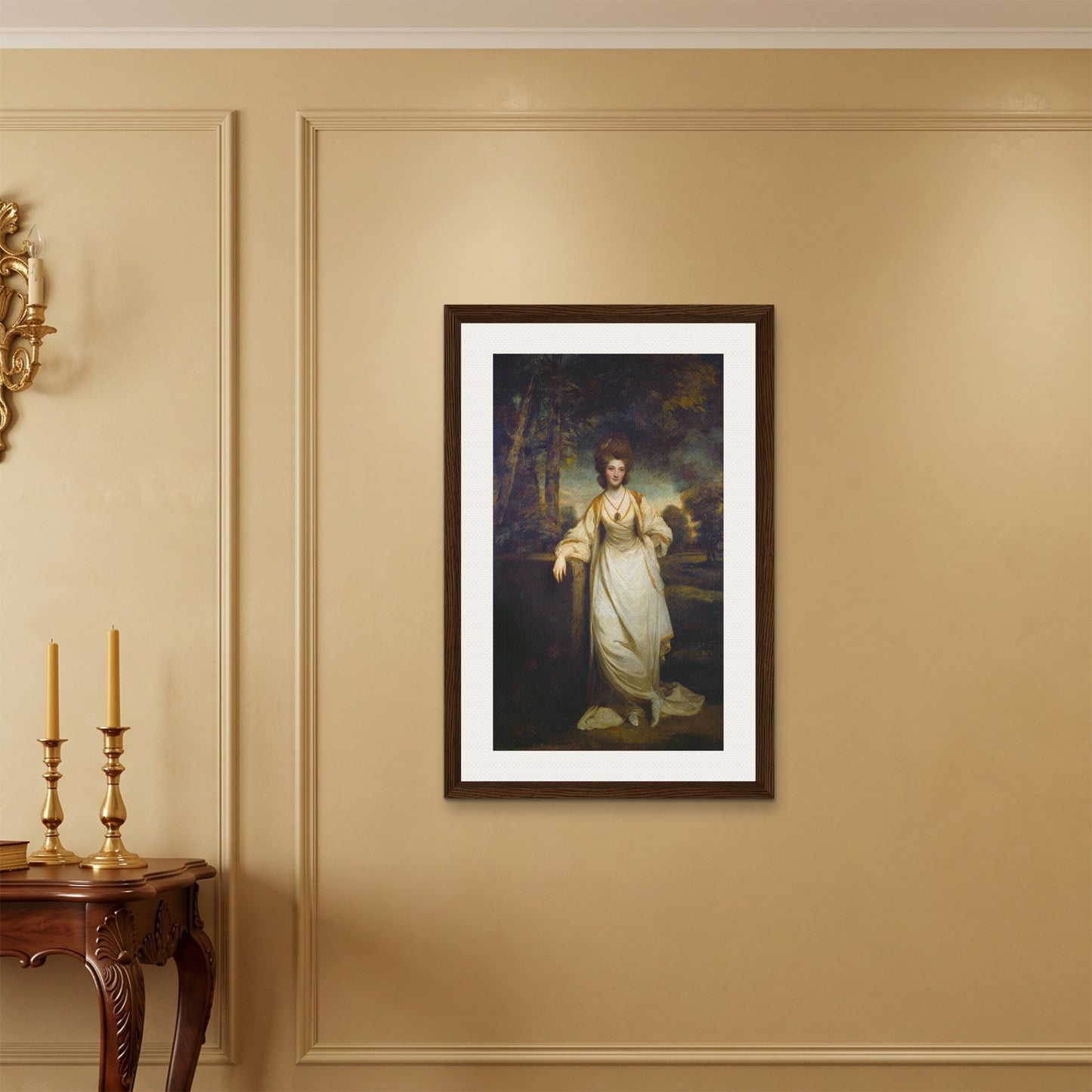 Orlonzo - FRAMED CANVAS DARK WOOD 60x90cm24x36 ROOM
