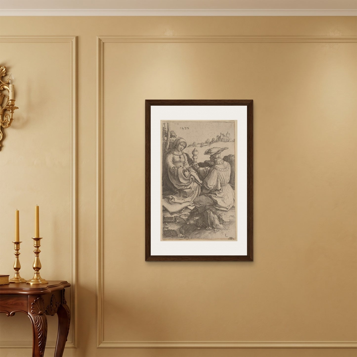 Orlonzo - FRAMED CANVAS DARK WOOD 60x90cm24x36 ROOM