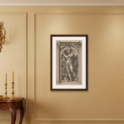 Orlonzo - FRAMED CANVAS DARK WOOD 60x90cm24x36 ROOM