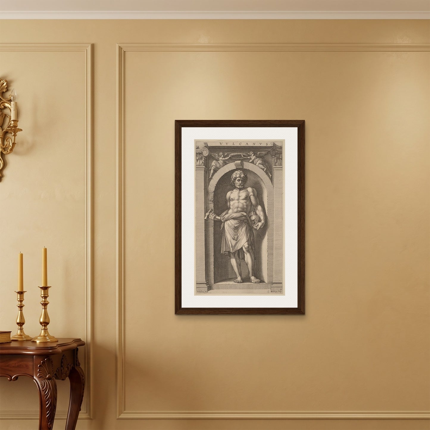 Orlonzo - FRAMED CANVAS DARK WOOD 60x90cm24x36 ROOM