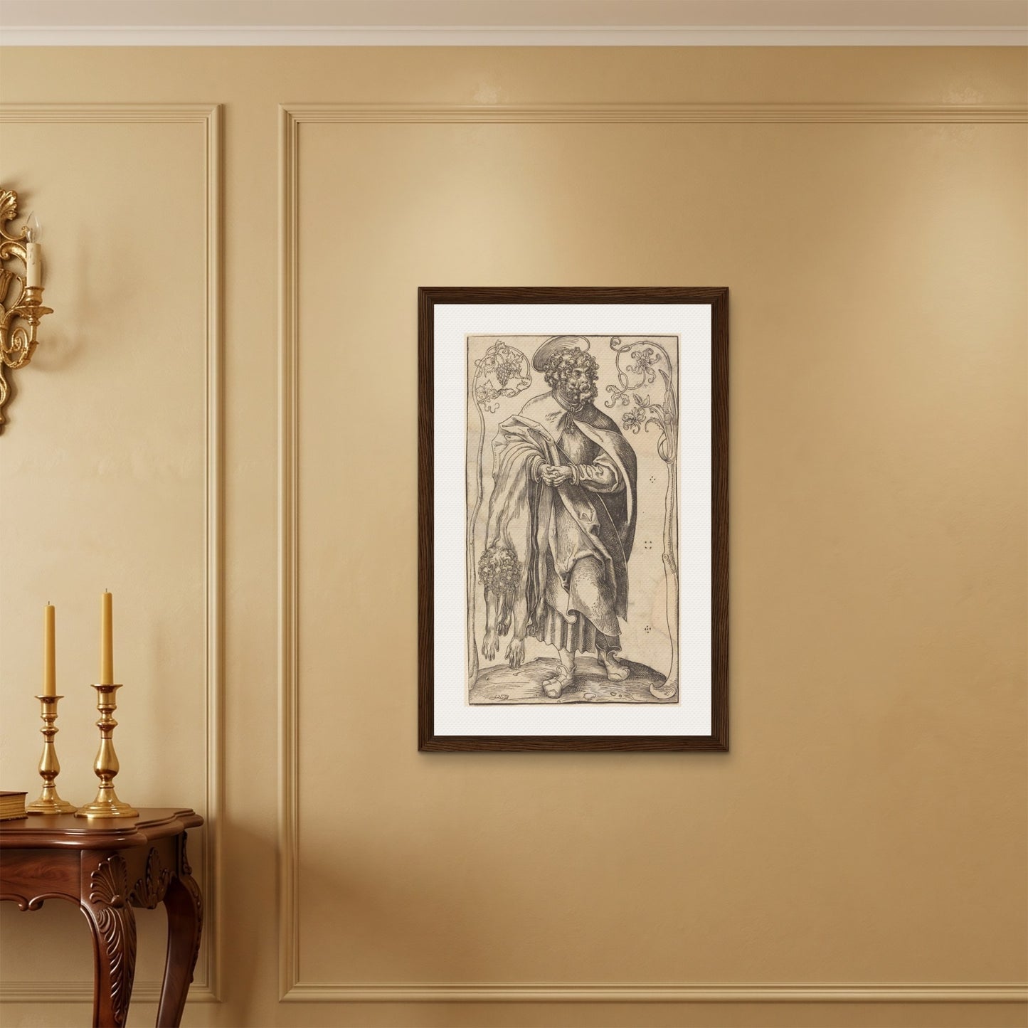 Orlonzo - FRAMED CANVAS DARK WOOD 60x90cm24x36 ROOM