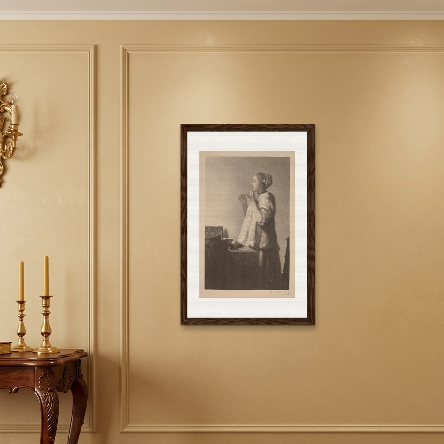 Orlonzo - FRAMED CANVAS DARK WOOD 60x90cm24x36 ROOM