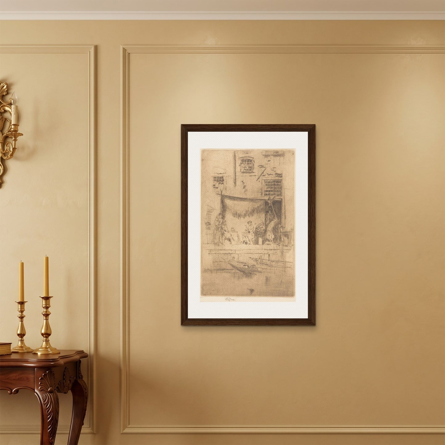 Orlonzo - FRAMED CANVAS DARK WOOD 60x90cm24x36 ROOM
