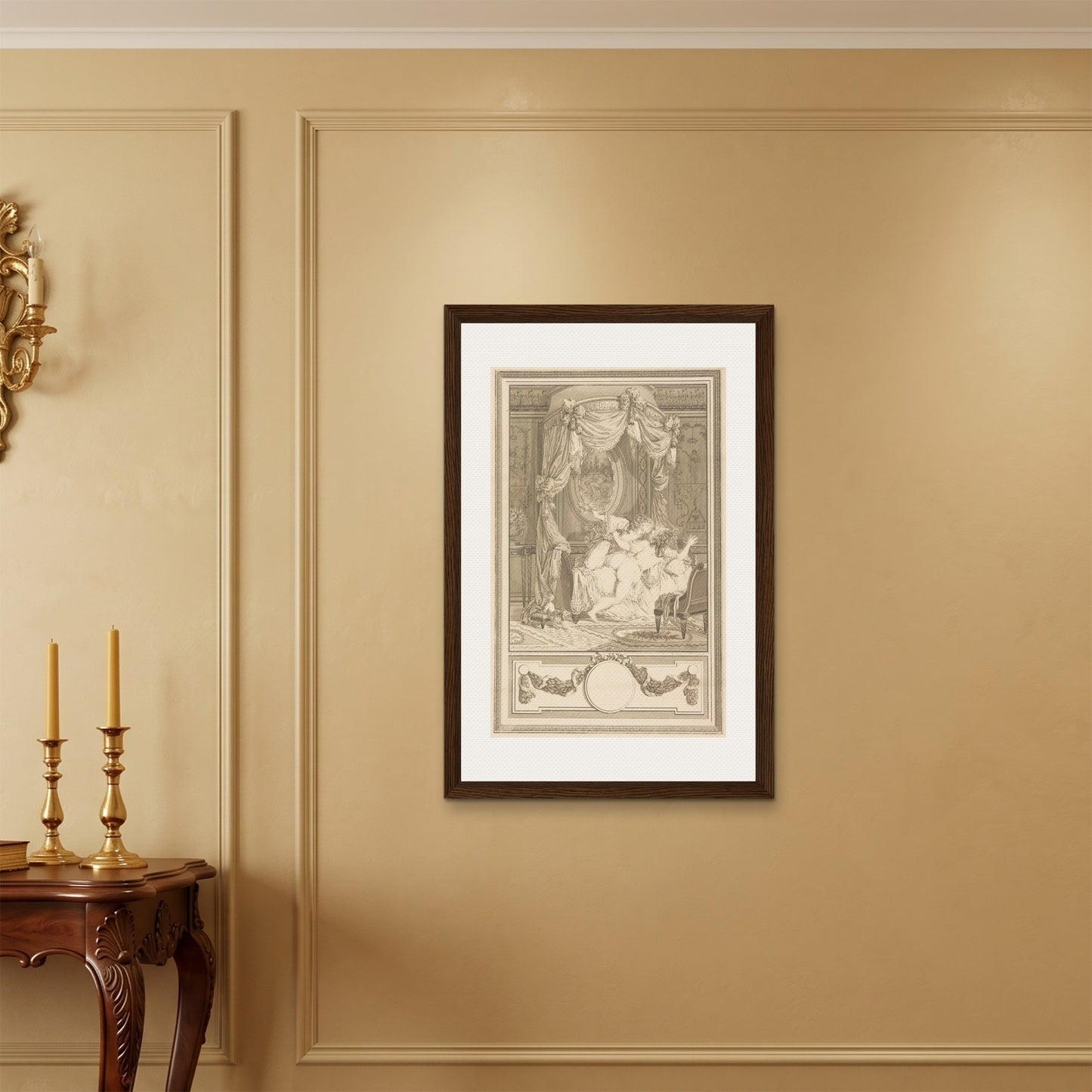Orlonzo - FRAMED CANVAS DARK WOOD 60x90cm24x36 ROOM