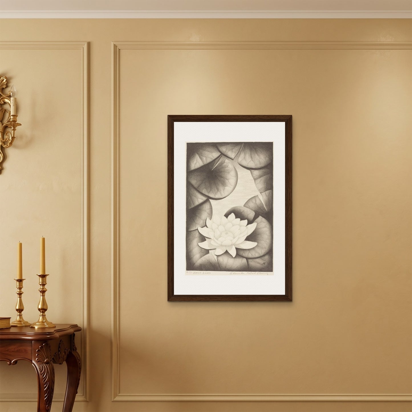 Orlonzo - FRAMED CANVAS DARK WOOD 60x90cm24x36 ROOM