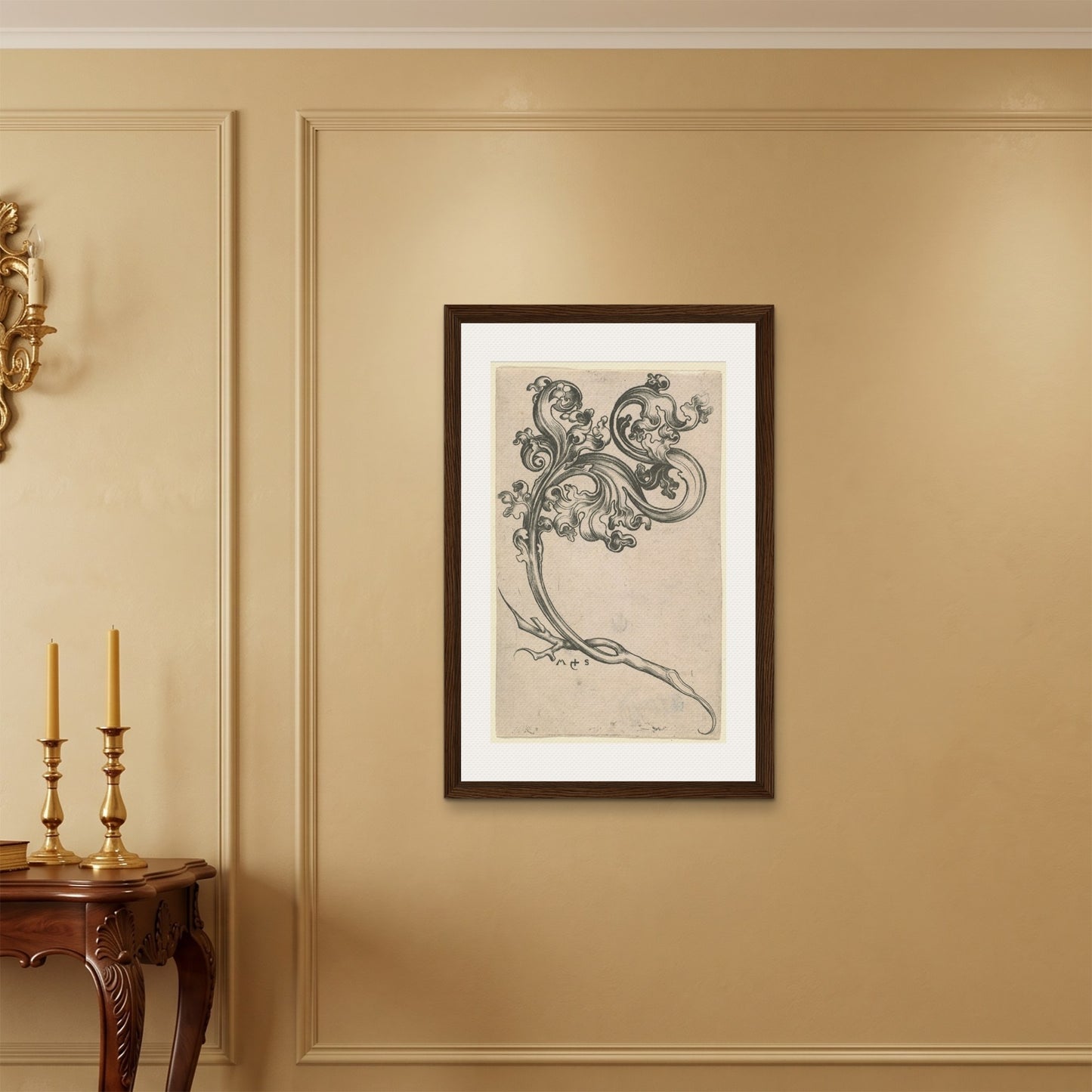 Orlonzo - FRAMED CANVAS DARK WOOD 60x90cm24x36 ROOM