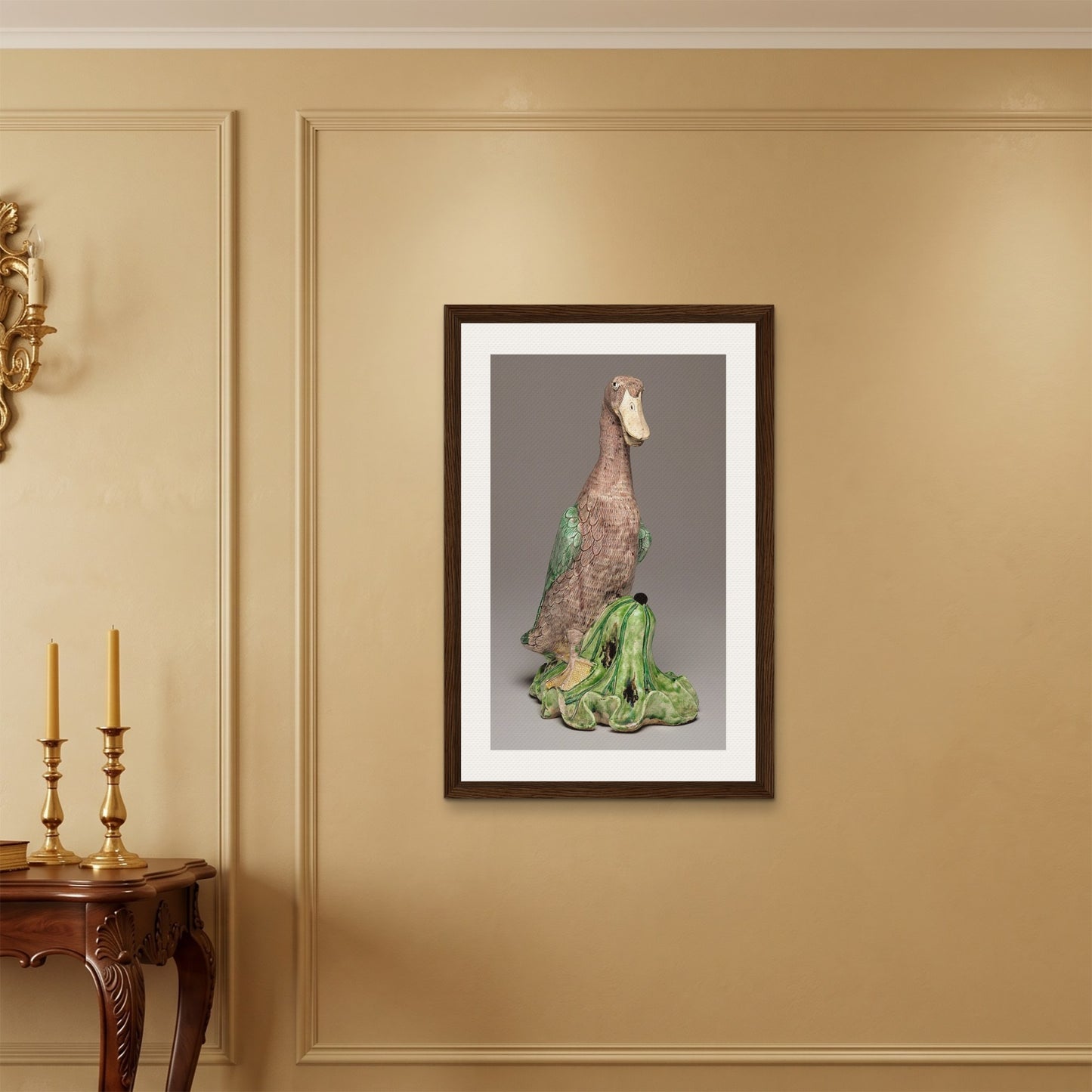 Orlonzo - FRAMED CANVAS DARK WOOD 60x90cm24x36 ROOM