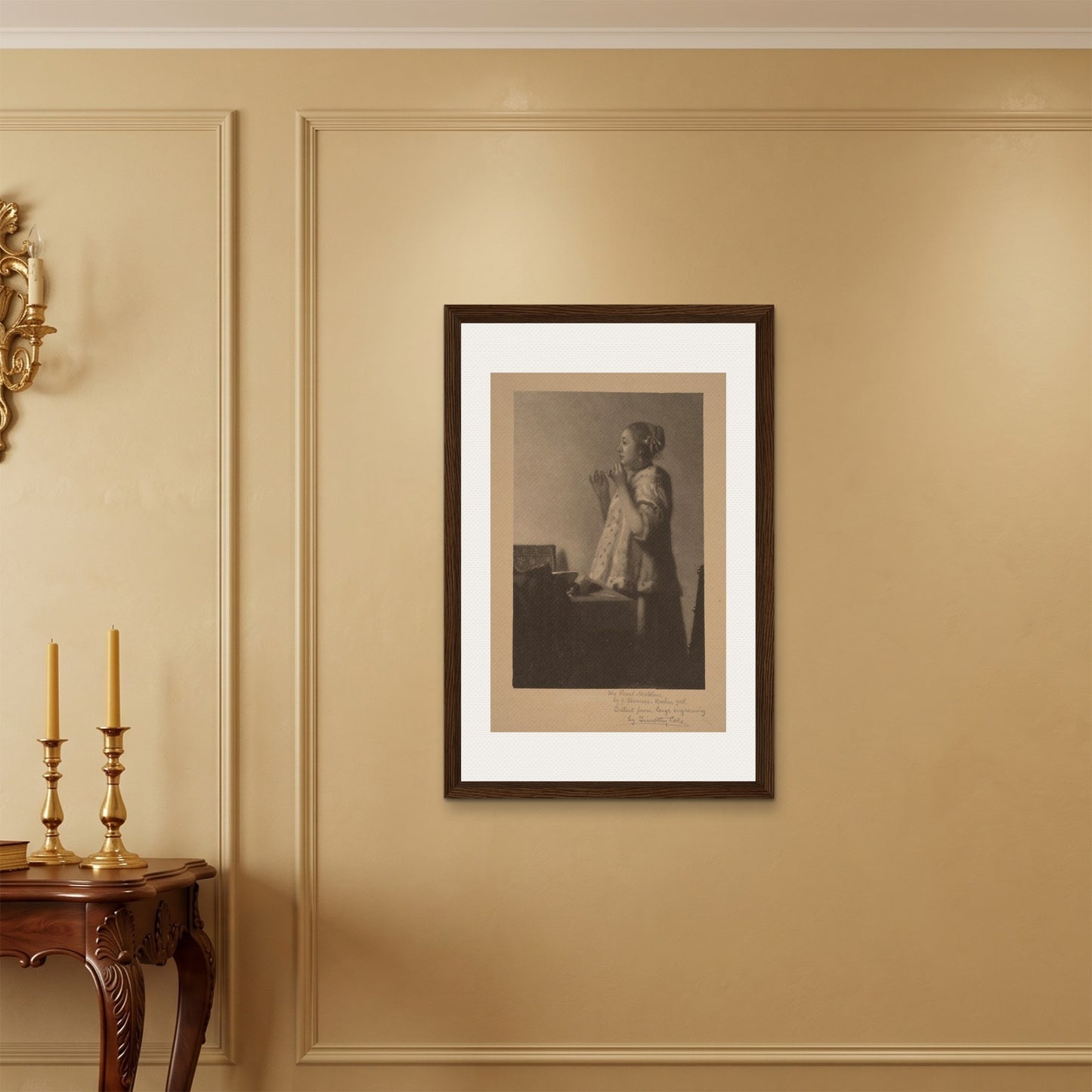 Orlonzo - FRAMED CANVAS DARK WOOD 60x90cm24x36 ROOM