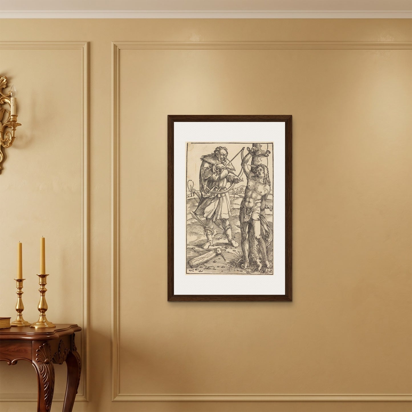 Orlonzo - FRAMED CANVAS DARK WOOD 60x90cm24x36 ROOM