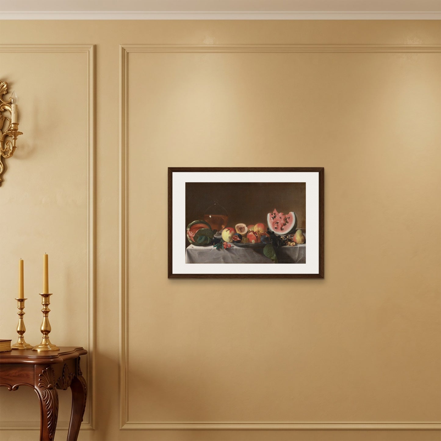 Orlonzo - FRAMED CANVAS DARK WOOD 7050cm2820 ROOM