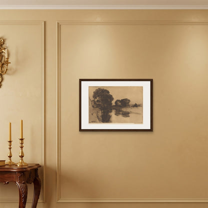 Orlonzo - FRAMED CANVAS DARK WOOD 7050cm2820 ROOM