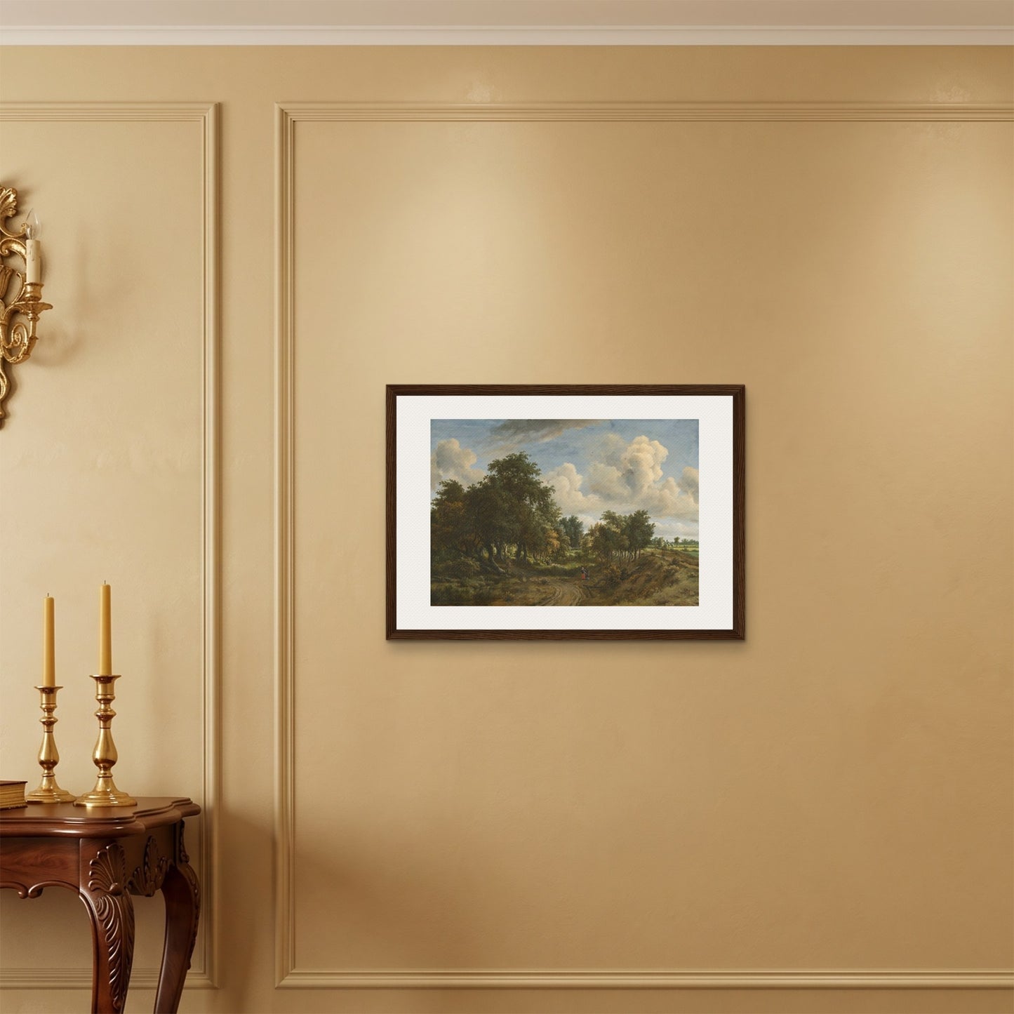 Orlonzo - FRAMED CANVAS DARK WOOD 7050cm2820 ROOM