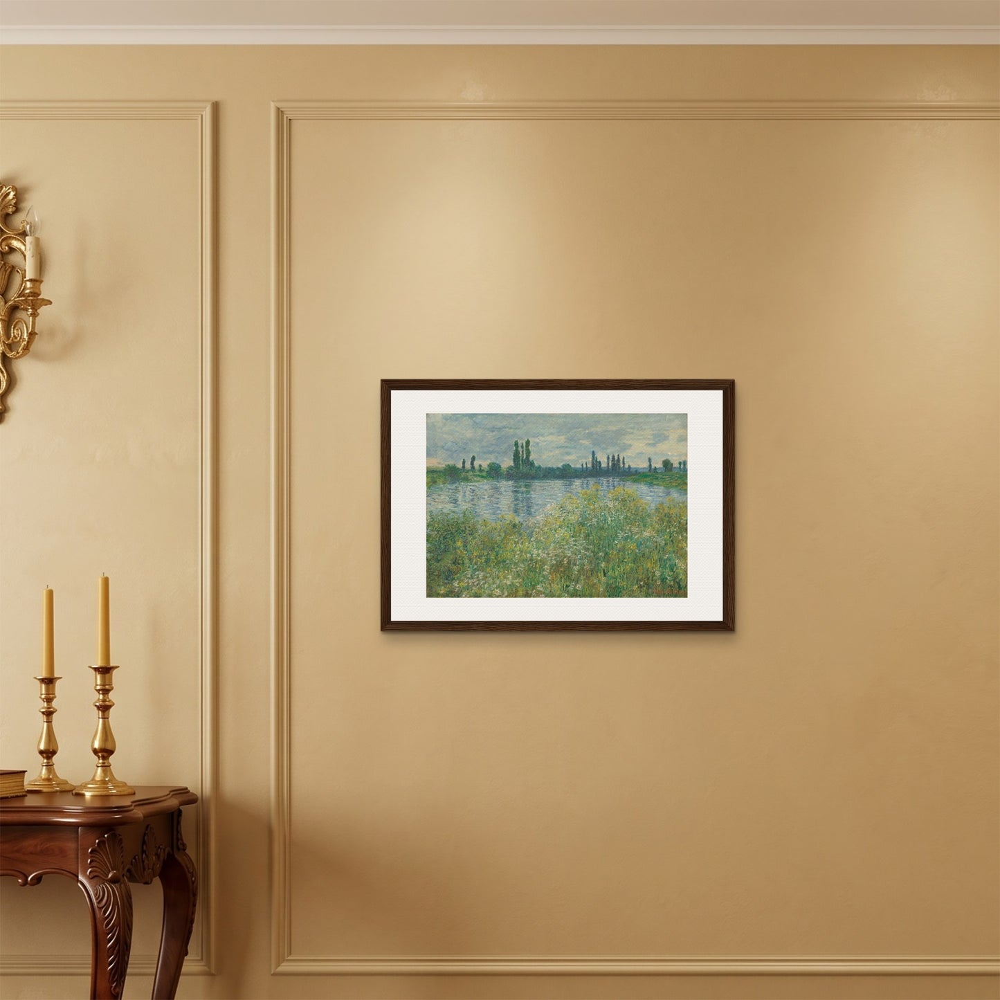 Orlonzo - FRAMED CANVAS DARK WOOD 7050cm2820 ROOM