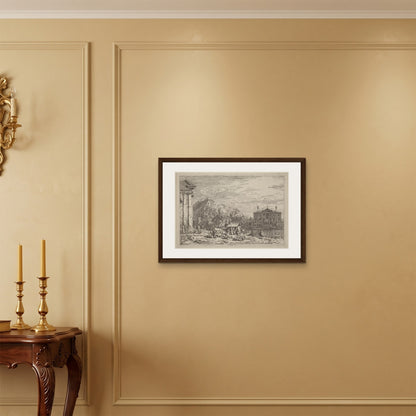 Orlonzo - FRAMED CANVAS DARK WOOD 7050cm2820 ROOM
