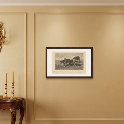 Orlonzo - FRAMED CANVAS DARK WOOD 7550cm3020 ROOM